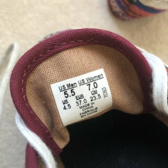 Vans Italian Weave Sneakers Canvas Lace Up Skate Tribal Ethnic - Picture 9 of 9